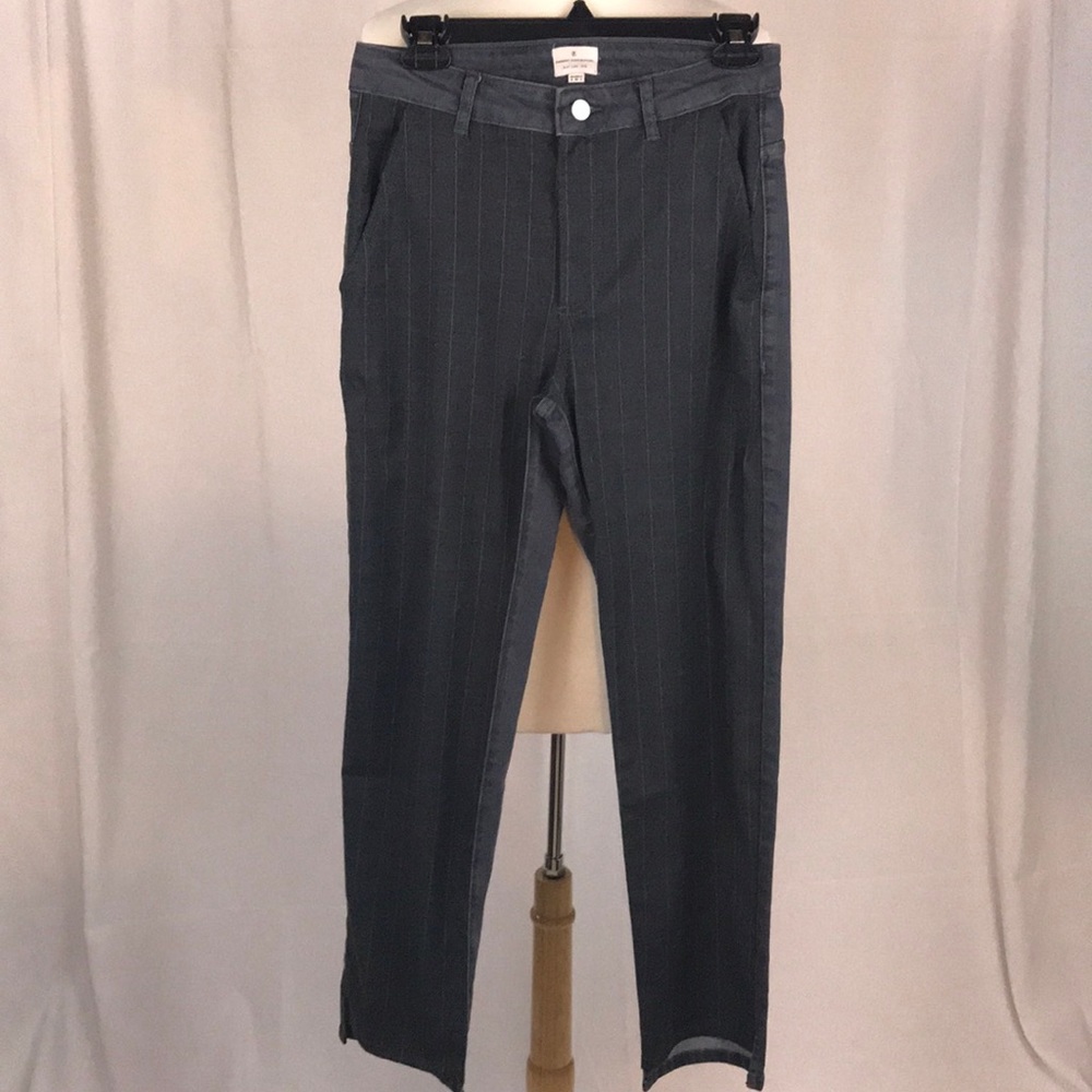French Connection Pinstripe Mashup Grey Denim